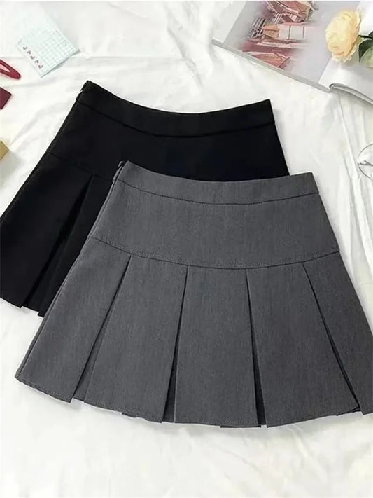 Korean Fashion Pleated Mini Skirt
